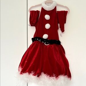 Festive Red and White Kids Costume